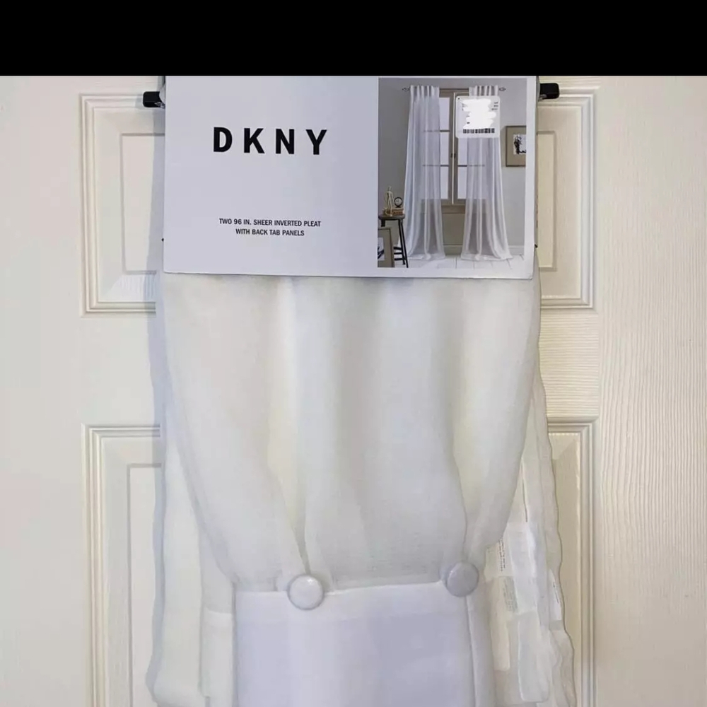 DKNY White Sheer Curtain Panels